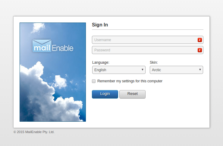 Plesk webmail login