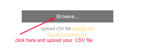 upload csv file